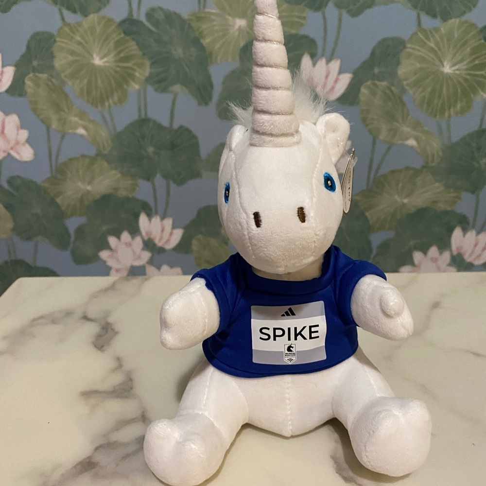 Adidas Spike Unicorn Plush Toy - White and Blue